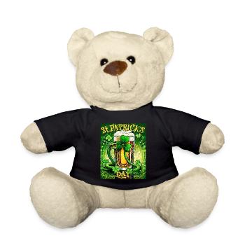 ST PATRICK ́S DAY SNAKE BEER SHAMROCK - Teddy Bear - black - Front