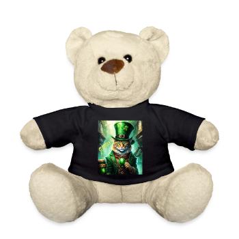 ST PATRICK ́S DAY CAT BEER SHAMROCK - Teddy Bear - black - Front