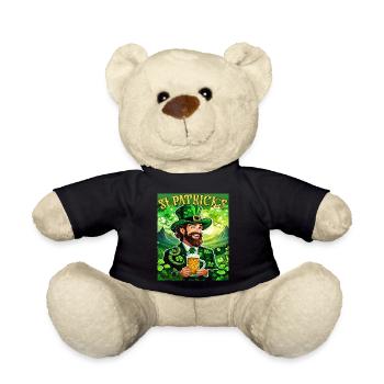 ST PATRICK ́S DAY SNAKE BEER SHAMROCK - Teddy Bear - black - Front