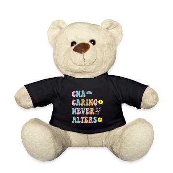 CNA Nursing Quotes Funny Nurse Lovers Cute CNA - Teddy Bear - black - Front