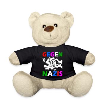 Gegen nazis faust - Teddy - Schwarz - Vorne