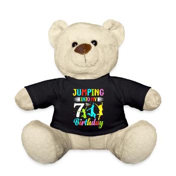 Trampoline Lover 8e anniversaire Party Jumping - Nounours - noir - Devant