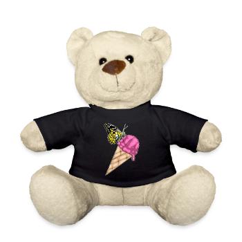 Schmetterling Waffeleis - Teddy - Schwarz - Vorne