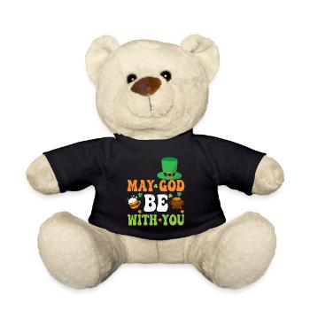 May God Be With You St. Patrick's Day - Teddy Bear - black - Front