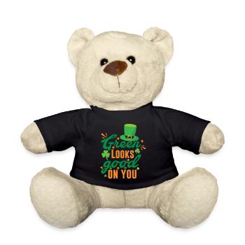 Green Looks Good On You St. Patrick's Day - Teddy Bear - black - Front