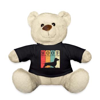 Teckel Chien Tableau Périodique Éléments Amoureux Des Chiens - Nounours - noir - Devant