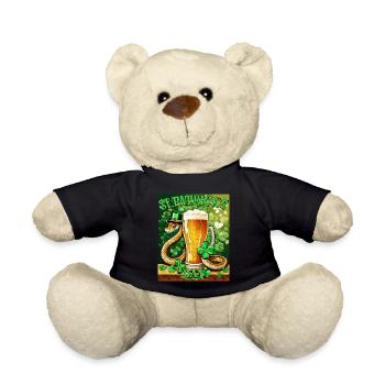 ST PATRICK ́S DAY SNAKE BEER SHAMROCK - Teddy Bear - black - Front