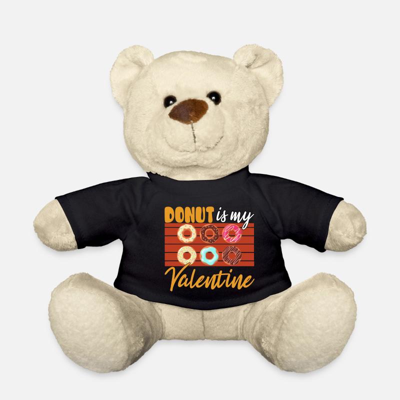 donut is my valentine - Teddy - Schwarz