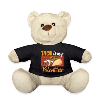 taco is my valentine - Teddy - Schwarz - Vorne