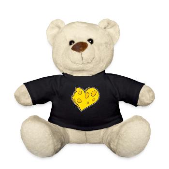 Coeur de fromage - Nounours - noir - Devant