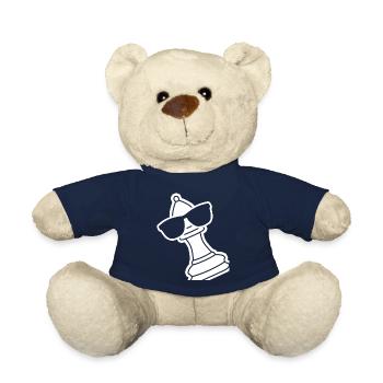 Pièces d’échecs Échiquier - Nounours - bleu marine - Devant