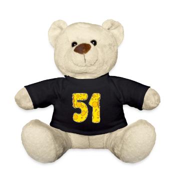 51 years of Lustig Käse - Teddy Bear - black - Front