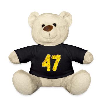 47 Jahre Lustig Käse - Teddy - Schwarz - Vorne