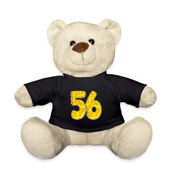 56 Jahre Lustig Käse - Teddy - Schwarz - Vorne