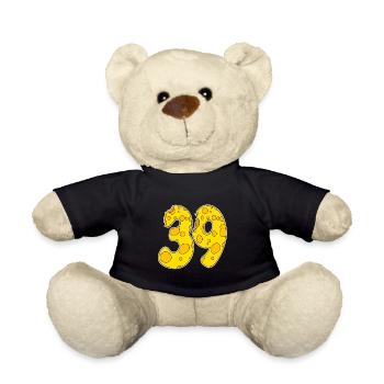 39 Jahre Lustig Käse - Teddy - Schwarz - Vorne