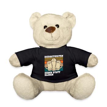 Bieraktivisten Heben statt Kleben - Teddy - Schwarz - Vorne