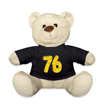 76 years of Lustig Käse - Teddy Bear - black - Front