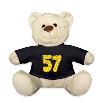 57 Jahre Lustig Käse - Teddy - Schwarz - Vorne