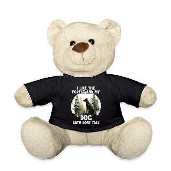 Forest lovers and dog owners T for hiking - Teddy Bear - black - Front