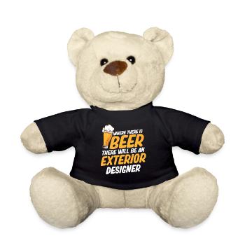 Wo Es Bier Gibt, Gibt Es Auch Einen Außendesigner - Teddy - Schwarz - Vorne