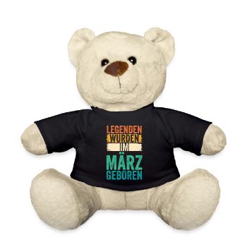 Les légendes sont nées en mars - Nounours - noir - Devant