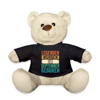 Les légendes sont nées en septembre - Nounours - noir - Devant