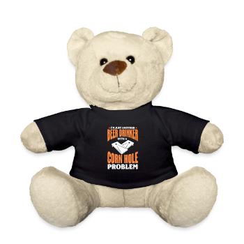 Cornhole Beanbag Sackloch Geschenk - Teddy - Schwarz - Vorne