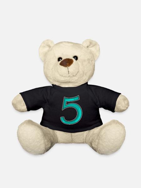 5 - Five - Teddy Bear - black