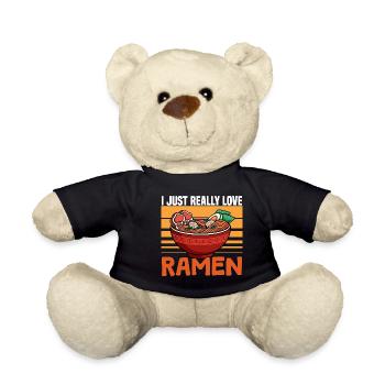 i just really love ramen - Teddy Bear - black - Front