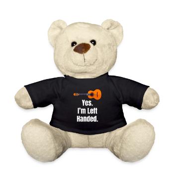 Yes, I'm left-handed. Guitarist, Bassist, - Teddy Bear - black - Front