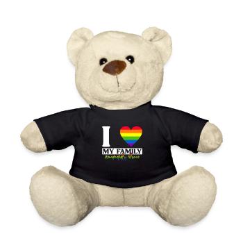 Parents gays Gay Pride Famille Parents queer - Nounours - noir - Devant