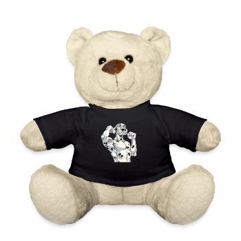 Dalmatiner I Love Mom - Teddy - Schwarz - Vorne