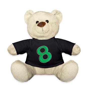 Eight - 8 - Green - Teddy Bear - black - Front
