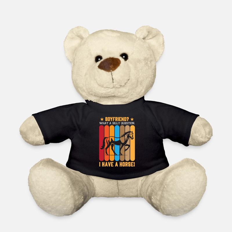 Freund? Was für eine dumme Frage. Ich habe ein Pferd! - Teddy - Schwarz