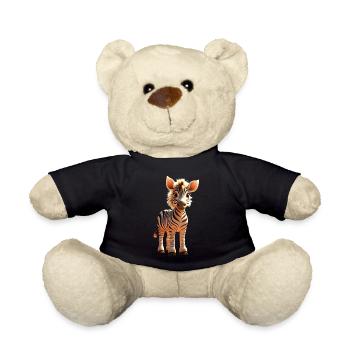 Zebra Africa I Love Cute Zebras Wild Zebra - Teddy Bear - black - Front