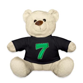 Zahl 7 Nummer - Teddy - Schwarz - Vorne