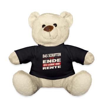 Das Schuften hat ein Ende Es lebe die Rente Rot - Teddy - Schwarz - Vorne