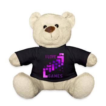 I love games - Teddy - Schwarz - Vorne