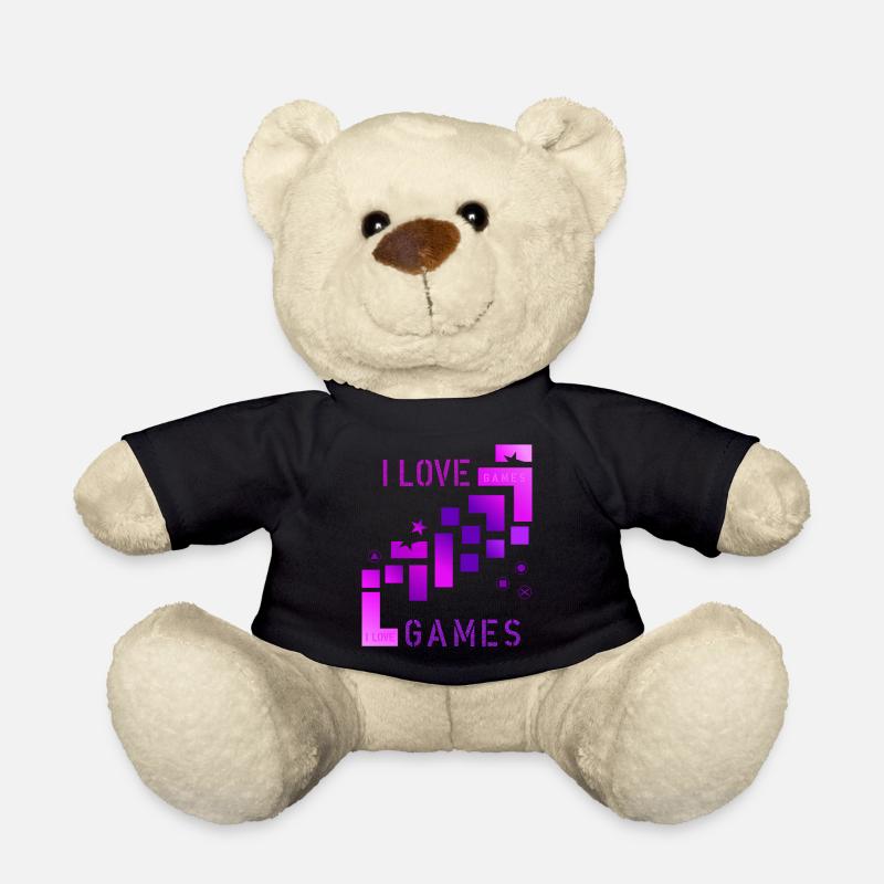 I love games - Teddy - Schwarz