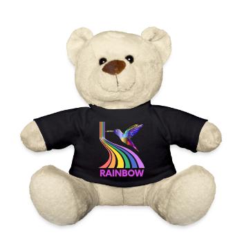 Rainbow - Teddy Bear - black - Front