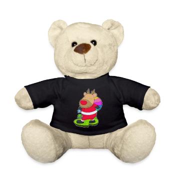 Sac de Noël en forme de renne - Nounours - noir - Devant