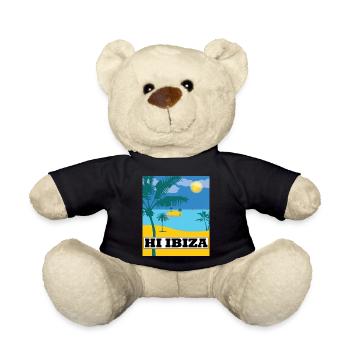Hi Ibiza, Ibiza Beach - Teddy Bear - black - Front