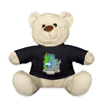 Seal Diver Snorkel Diving - Teddy Bear - black - Front