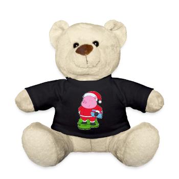 Pig Christmas Package - Teddy Bear - black - Front