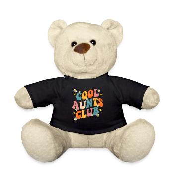 Groovy Retro Hippie 60er 70er Jahre Rücken Druck Coole Tanten - Teddy - Schwarz - Vorne
