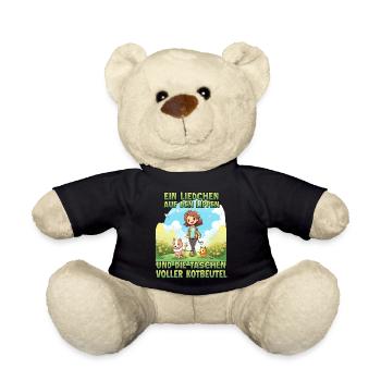T-shirt drôle de propriétaire de chien Maman chien - Nounours - noir - Devant