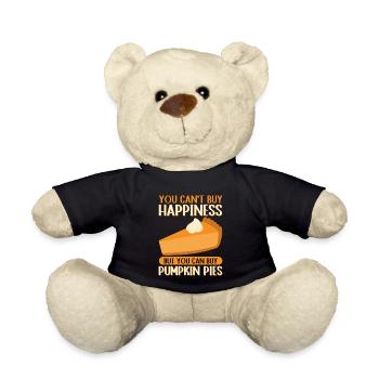 Pumpkin Pie American Pumpkin Pie Gift - Teddy Bear - black - Front