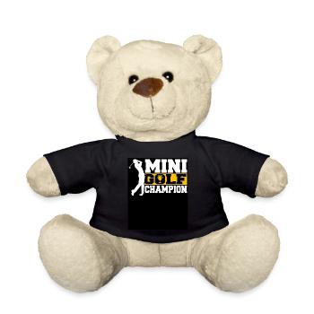 Geschenk für Minigolfspieler - Teddy - Schwarz - Vorne