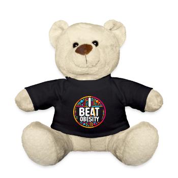 I Beat Obesity 12 - Teddy Bear - black - Front
