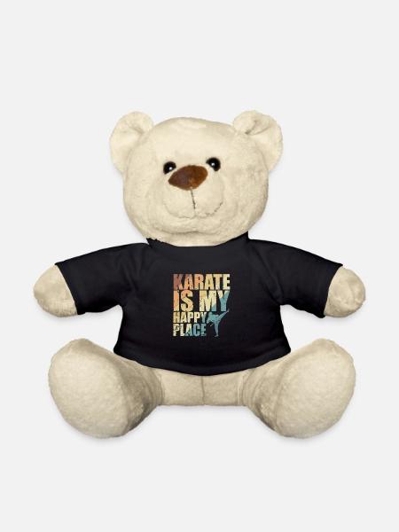 Karate is my Happy Place - Teddy Bear - black